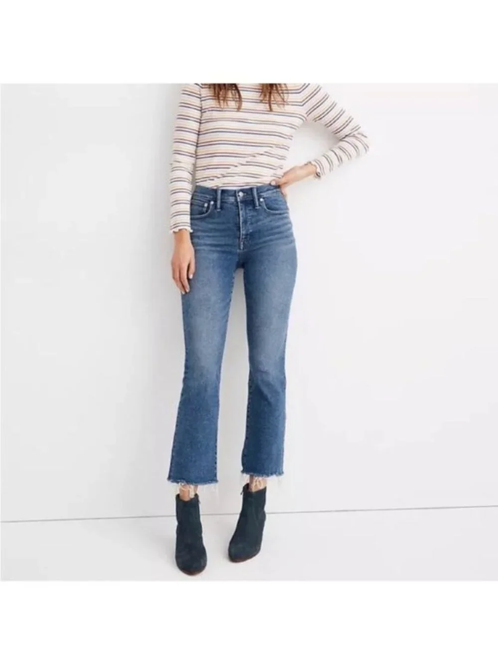 Madewell Cali Demi- boot jeans high rise style NG277 size 27